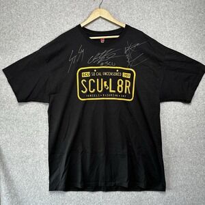 AEW SCU L8R SOCAL UNCENSORED DANIELS KAZARIAN SKY WRESTLING SHIRT AUTOGRAPH RARE